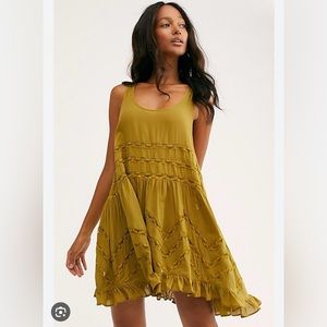 Free People Voile and Lace Trapeze Slip
